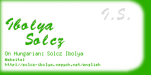 ibolya solcz business card